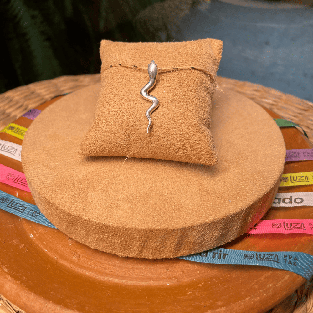 Pingente Luza de Cobra Lisa em Prata 925