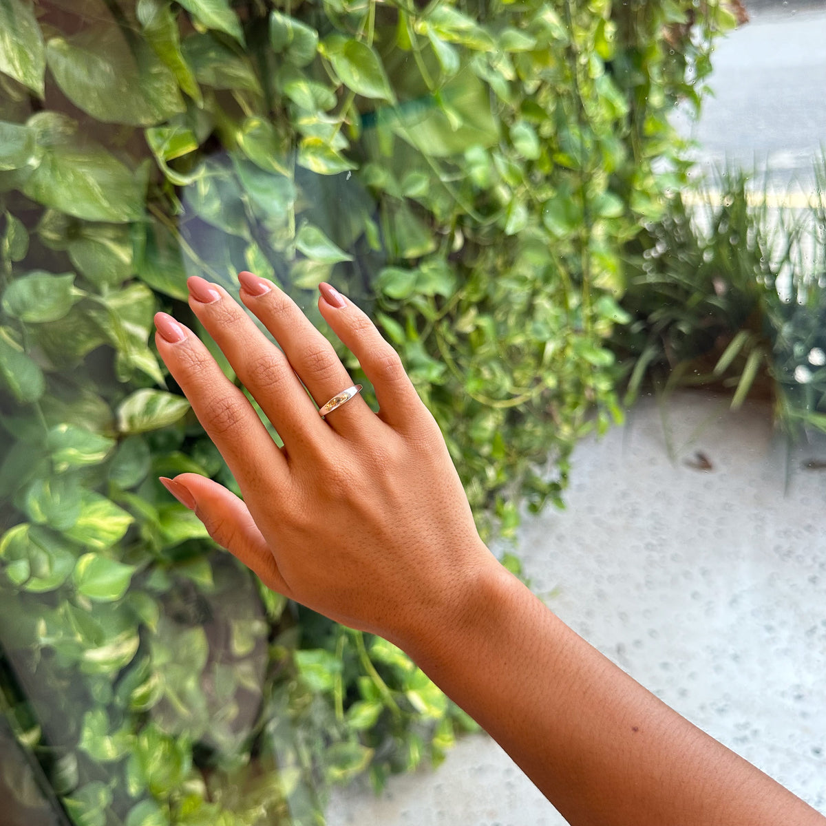 Anel Luza Tipo Aliança em Prata 925