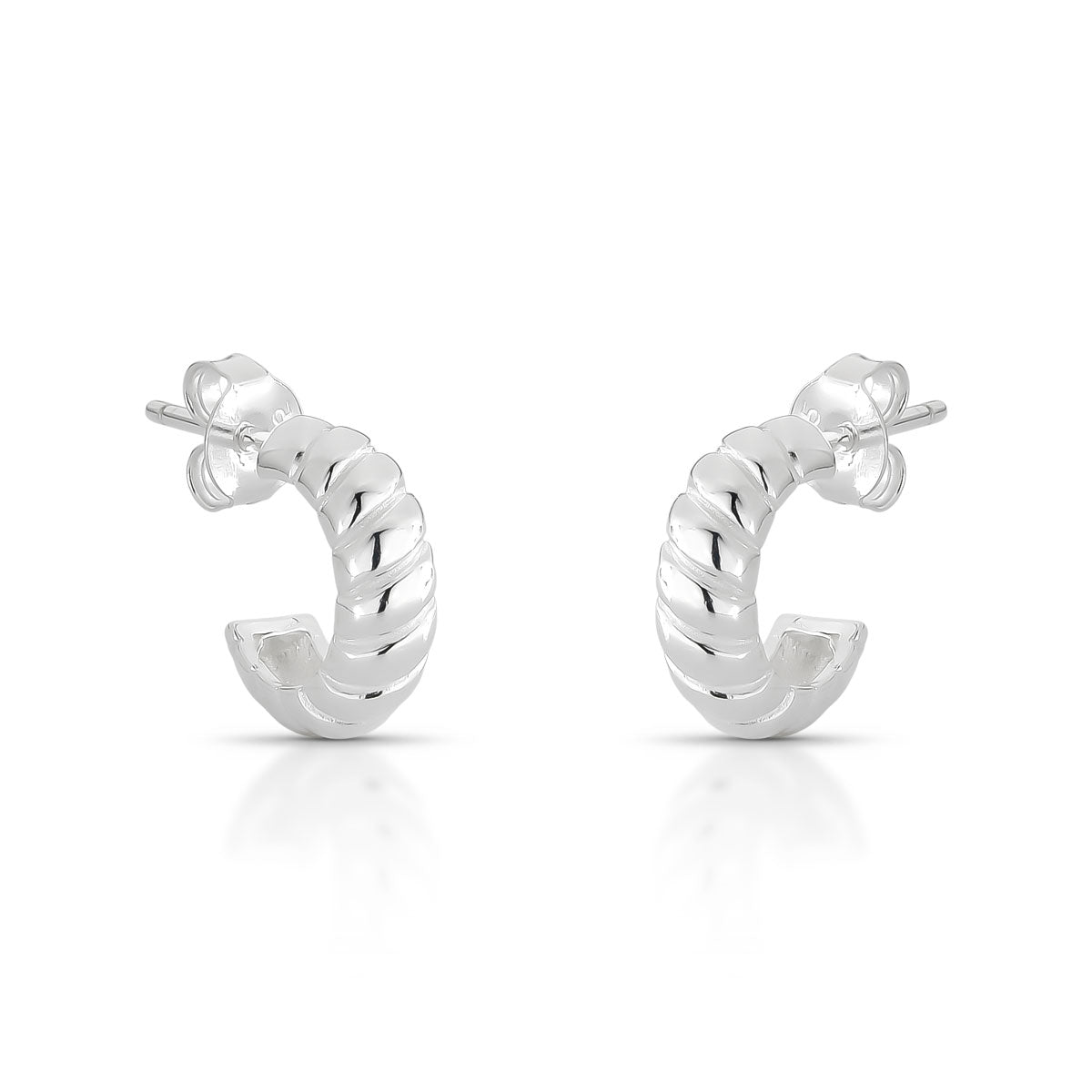 ARGOLA LUZA CROISSAINT EM PRATA 925