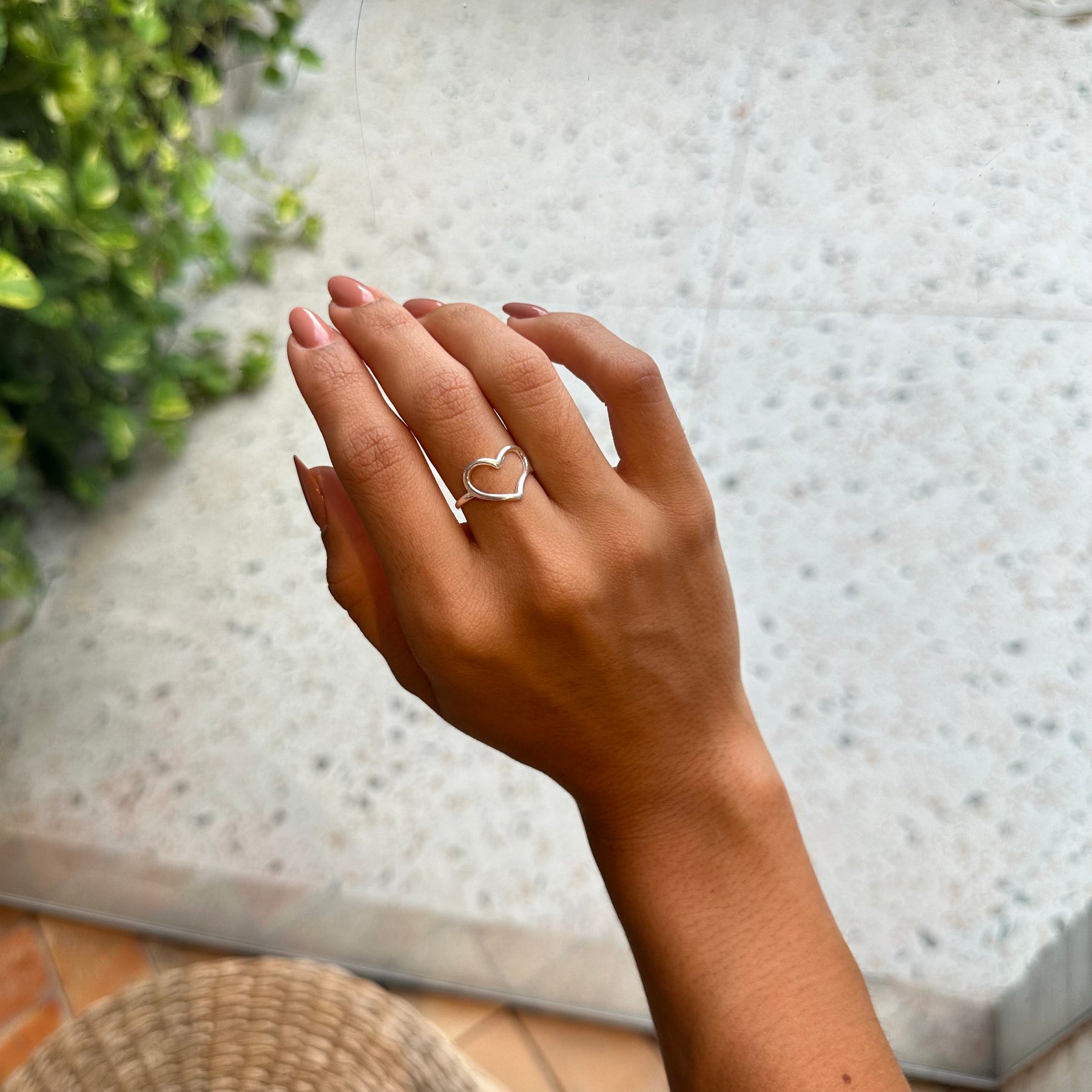 Anel de Coração Luza Vazado em Prata 925