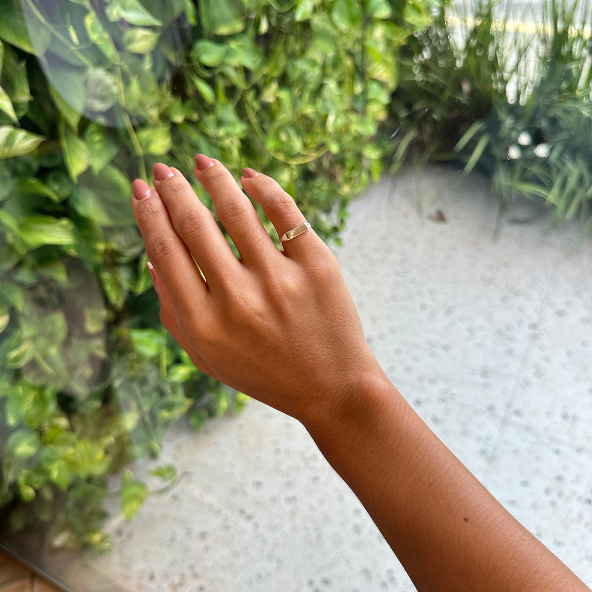 Anel Luza de Mindinho Liso em Prata 925