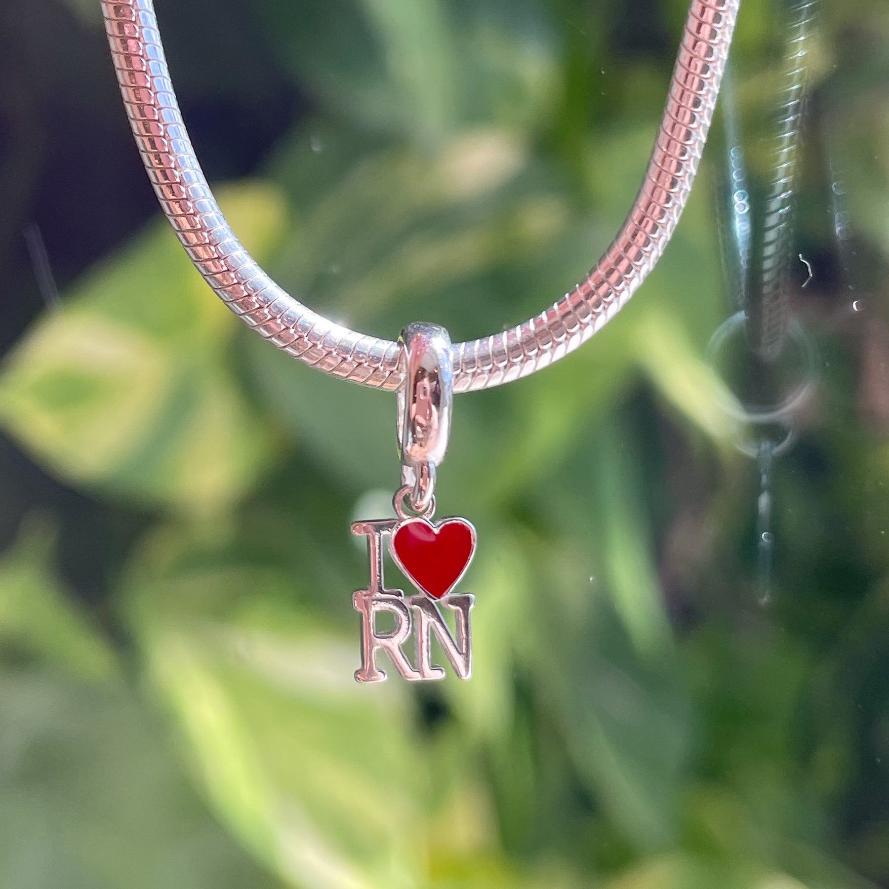 Berloque "I LOVE RN" Luza em Prata 925