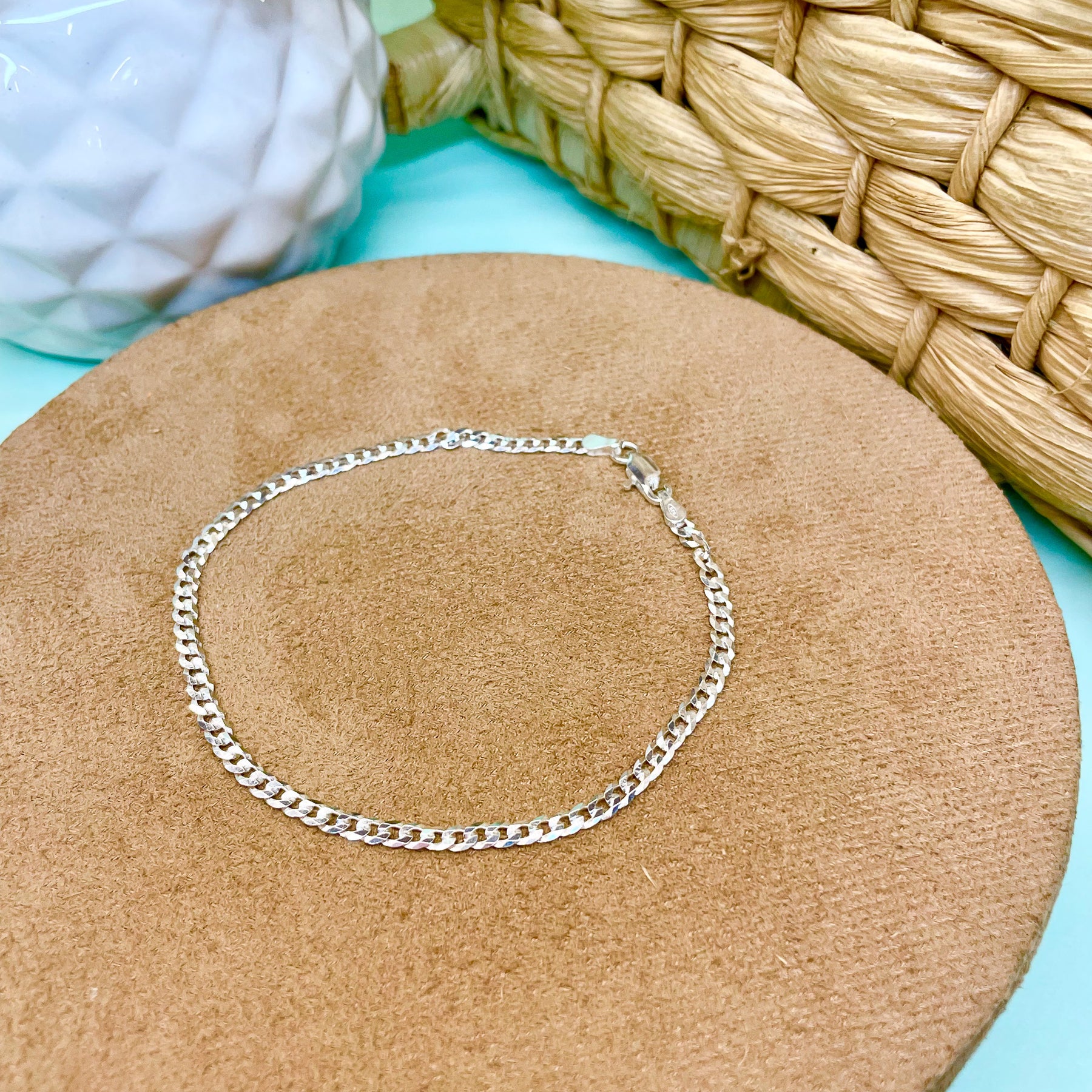 Pulseira Luza de Malha Grumet em Prata 925