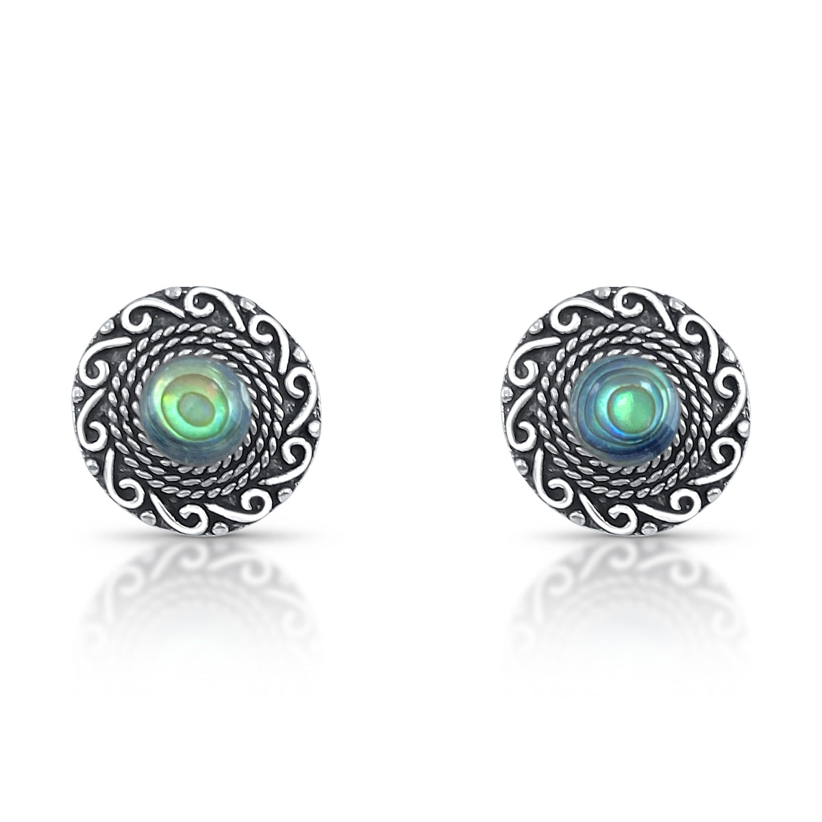 Brinco Mandala Luza de Madrepérola em Prata 925