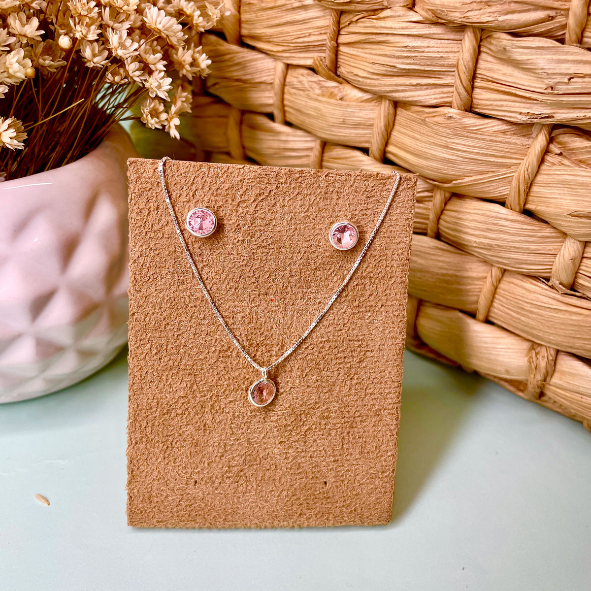 Conjunto de Pontos de Luz em Colors em Prata 925