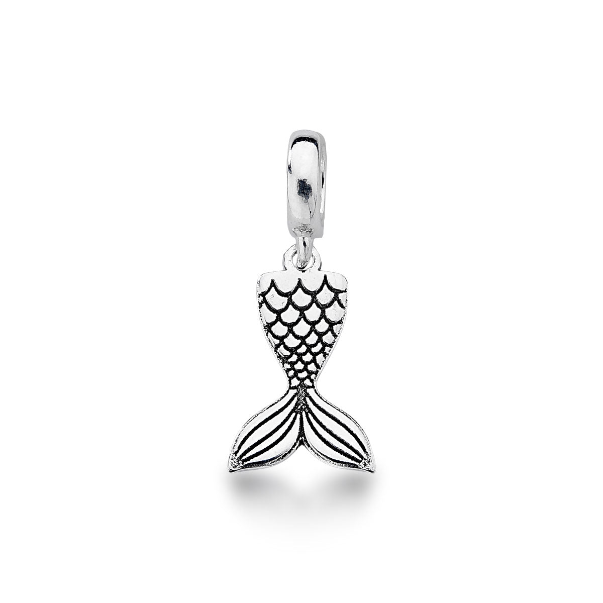 Berloque Rabo de Sereia Luza em Prata 925