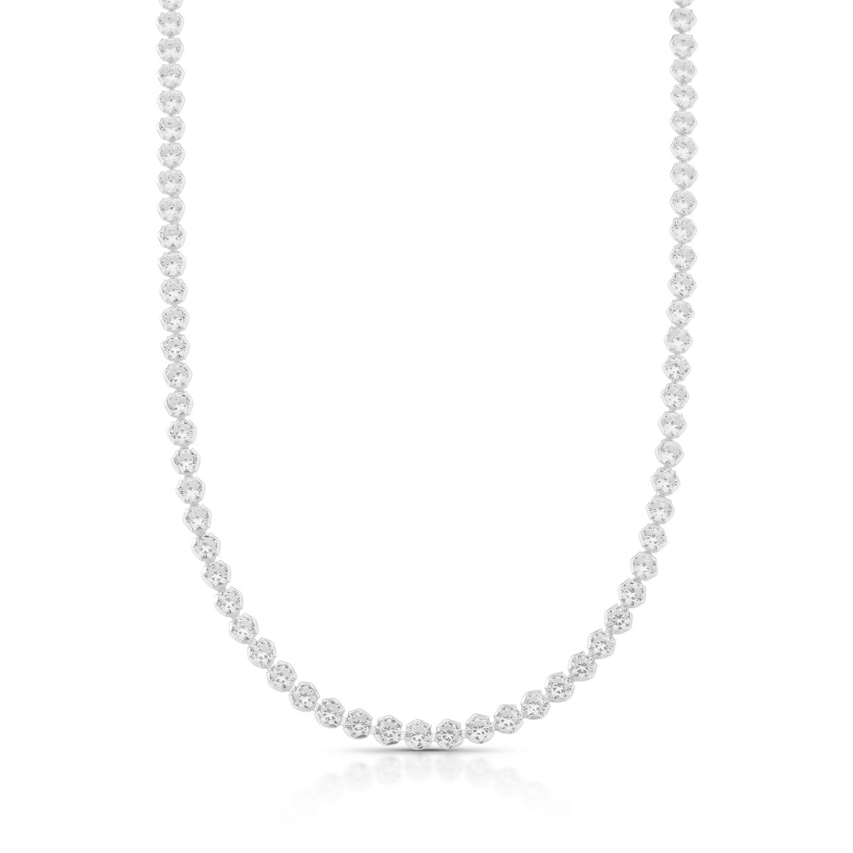 COLAR RIVIERA PONTOS DE LUZ EM ZIRCÔNIA EM PRATA 925