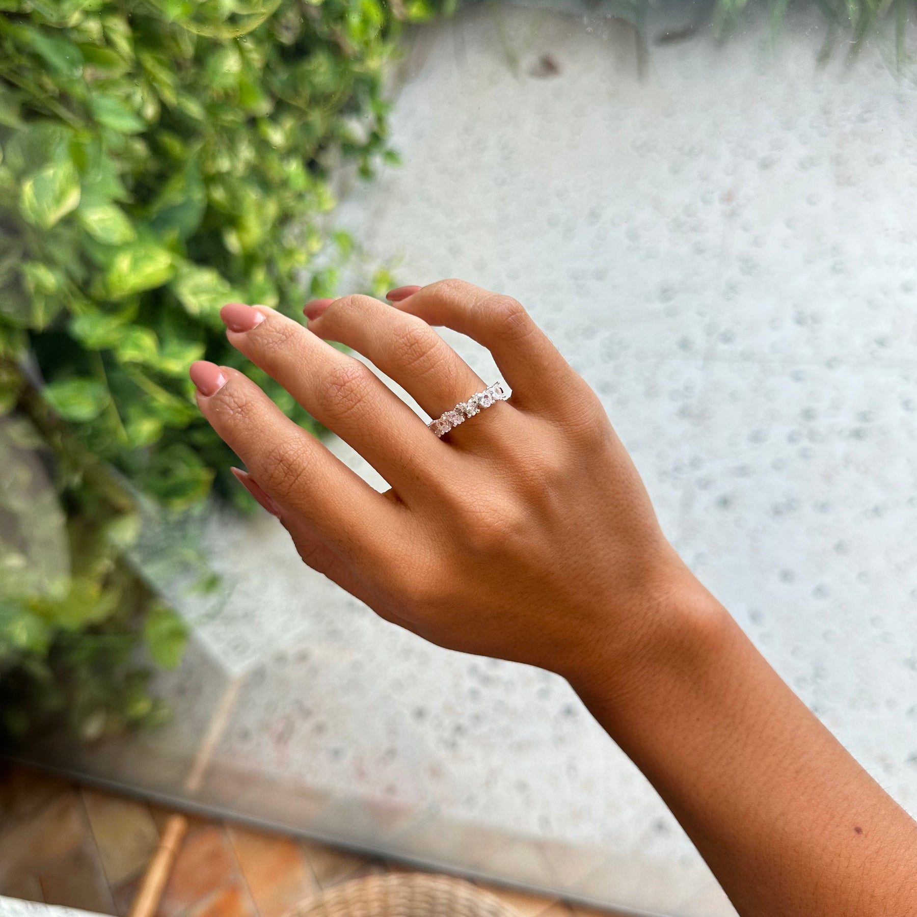 Anel Aparador Luza Tiara com Detalhes de Corações em Prata 925