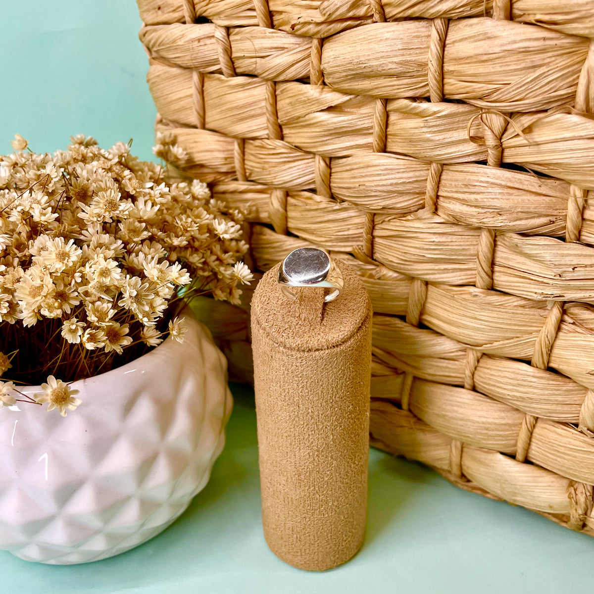 Anel Luza Chapado Liso em Prata 925