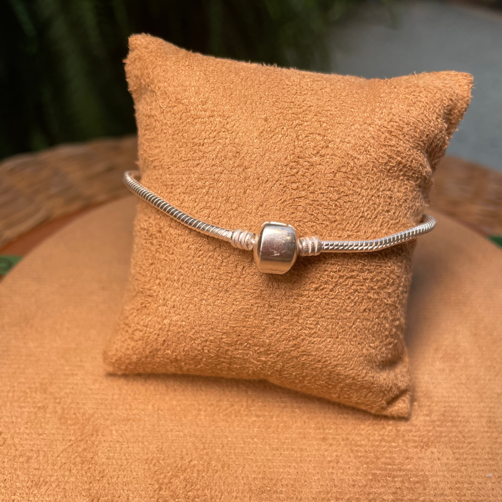 PULSEIRA DA VIDA FECHO CILINDRO LISO EM PRATA 925