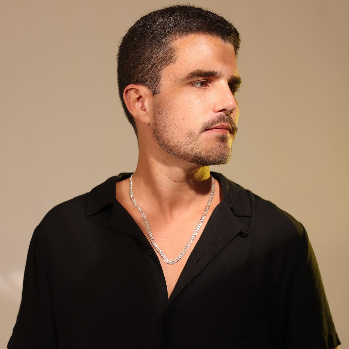 Colar Luza Masculino 3x1 Grossa em Prata 925