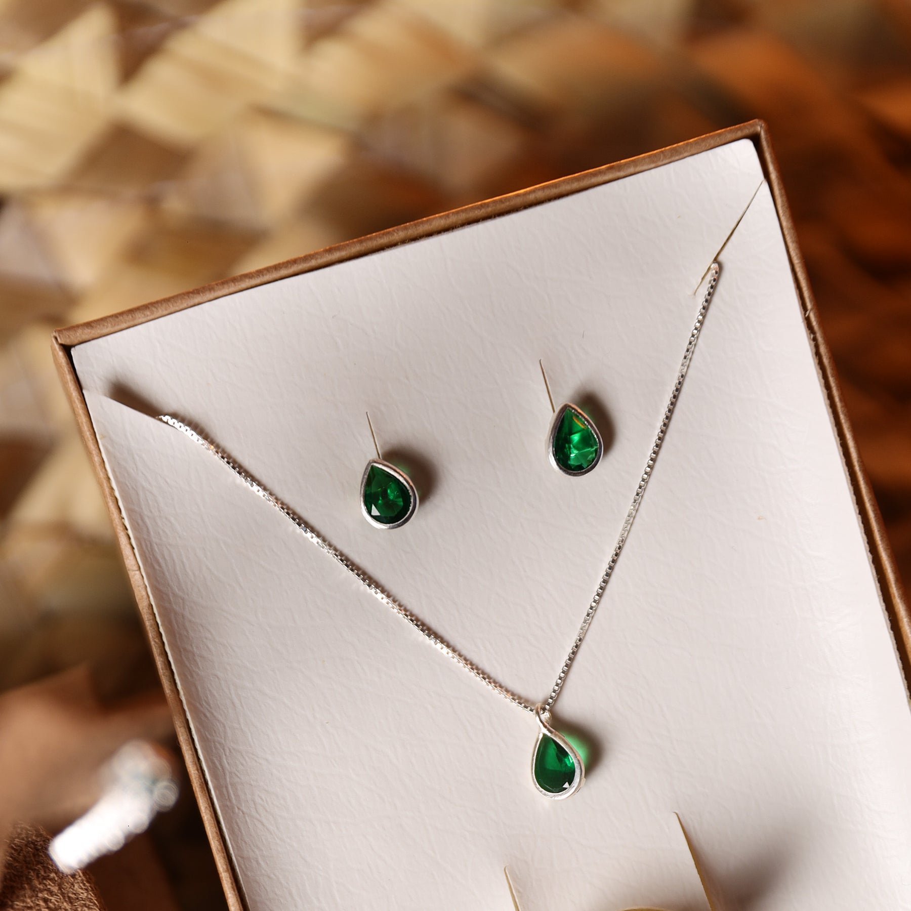 Conjunto de Pontos de Luz em Gotas Colors em Prata 925