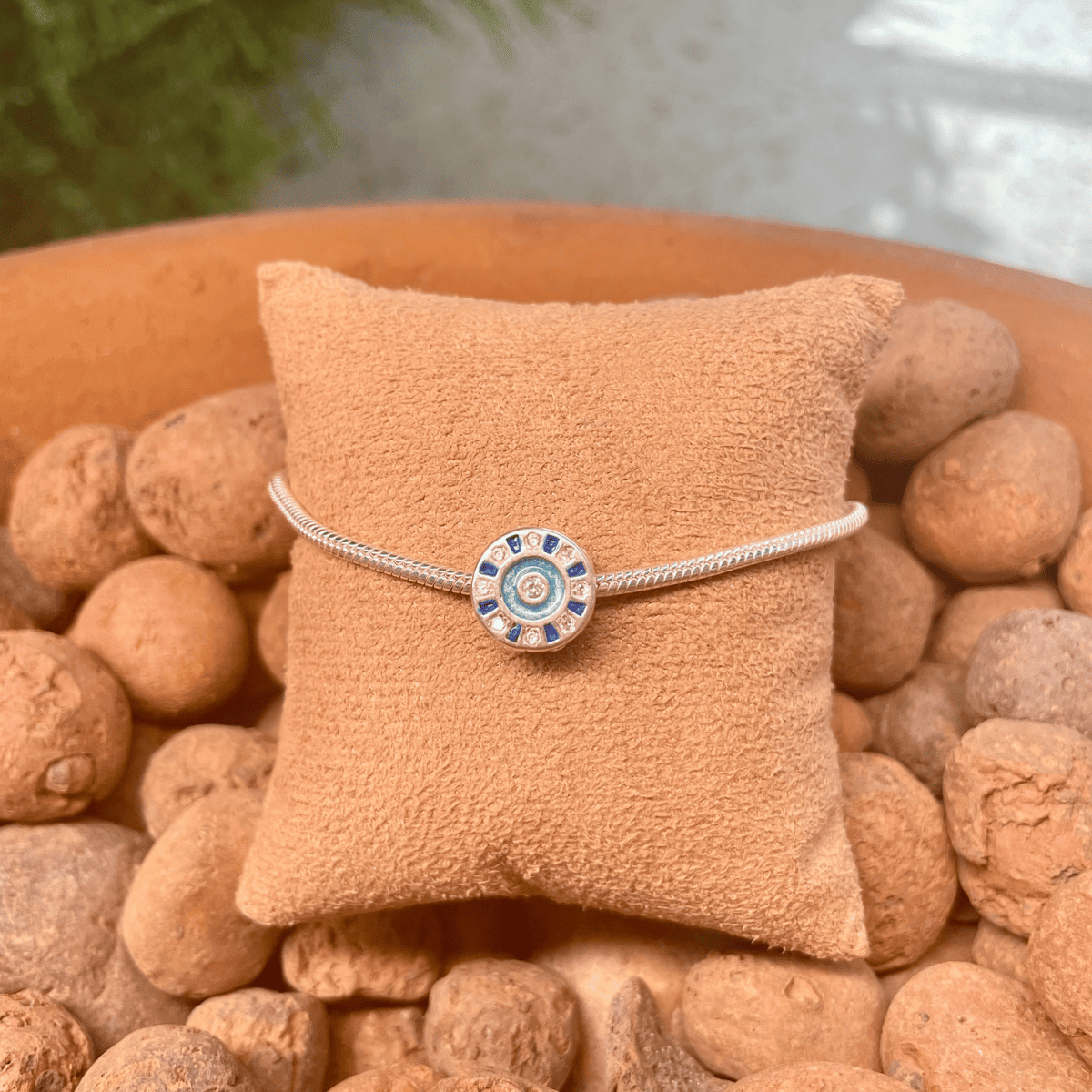 Berloque Leme de Navio Color Luza em Prata 925