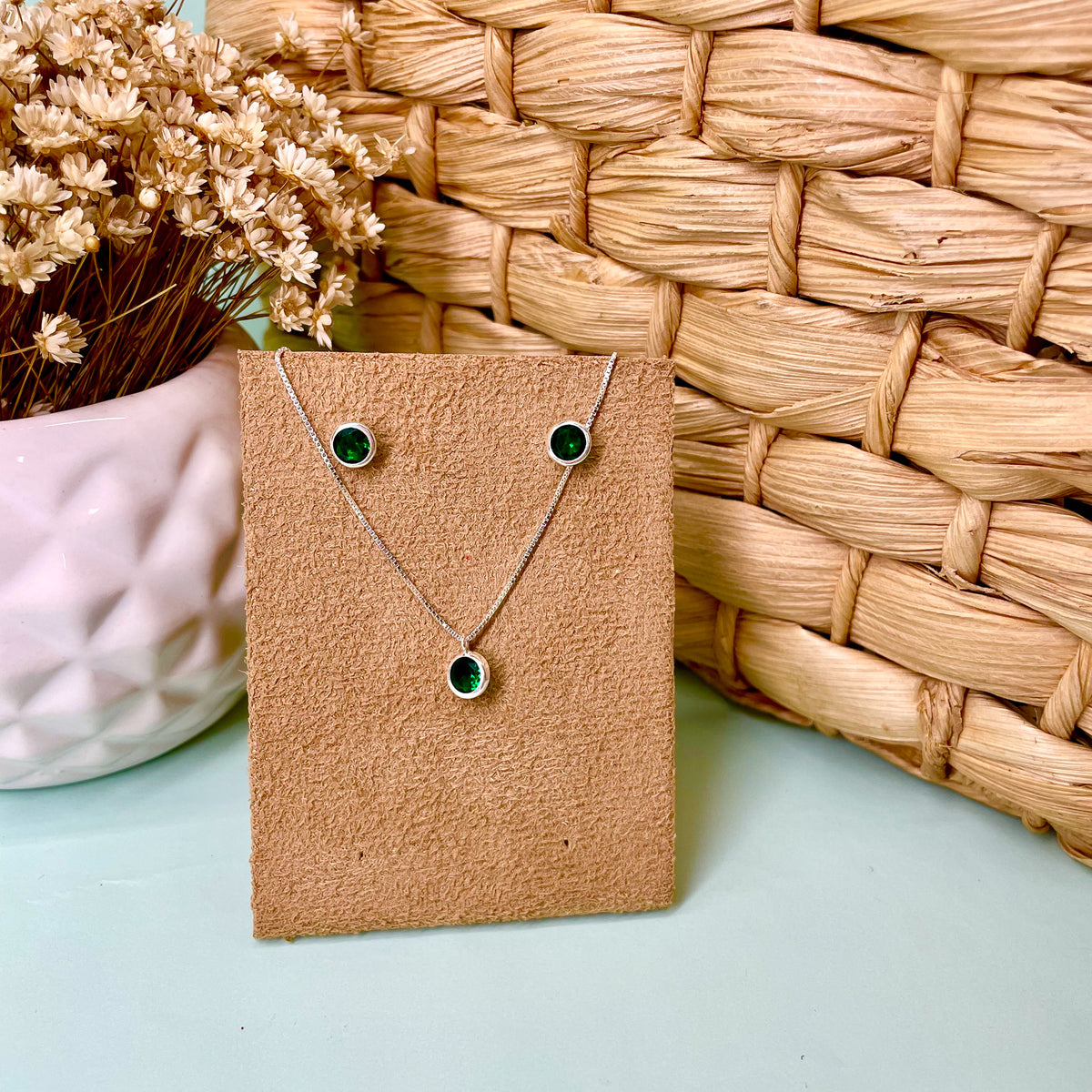 Conjunto de Pontos de Luz em Colors em Prata 925