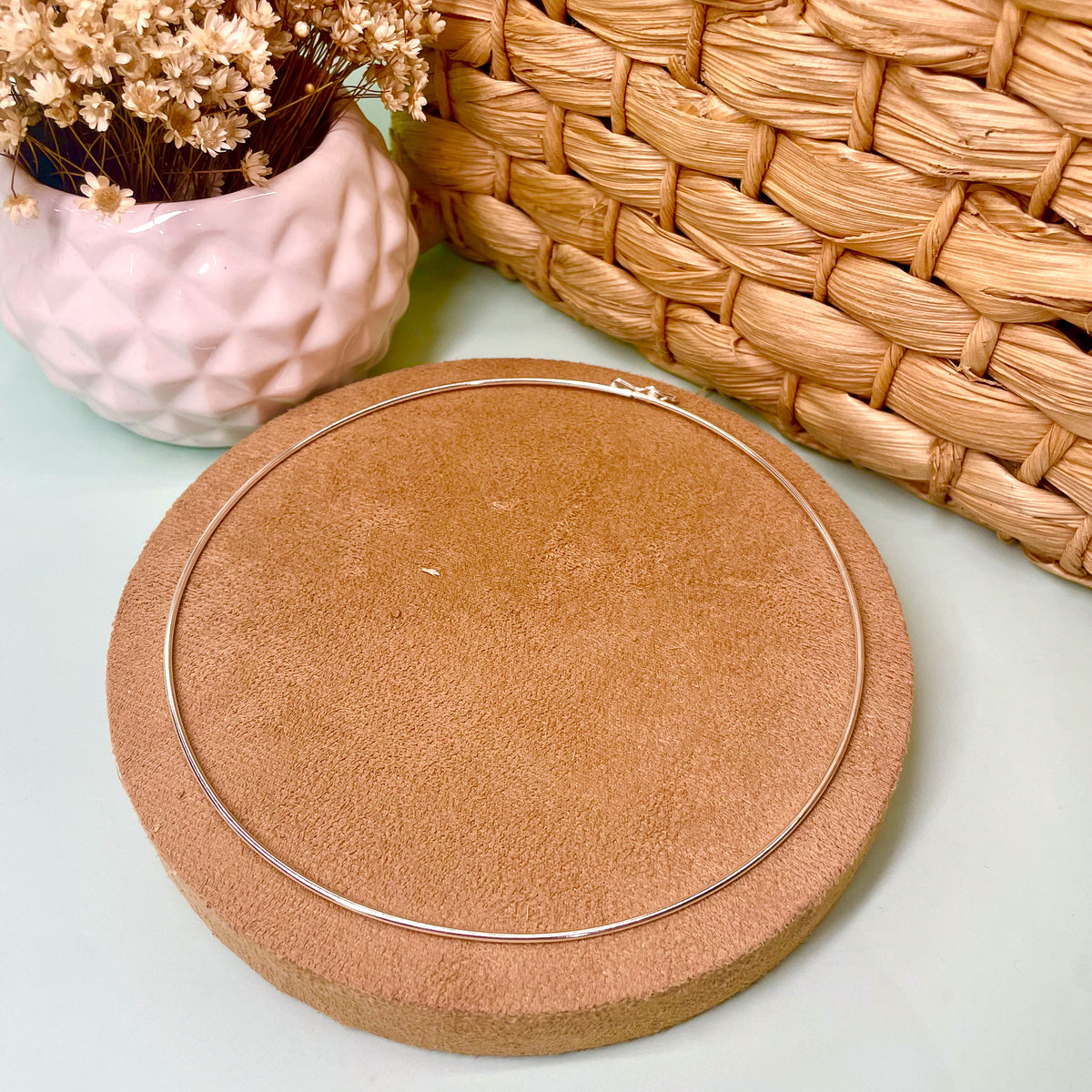 Colar Chocker de Aro Liso Luza em Prata 925