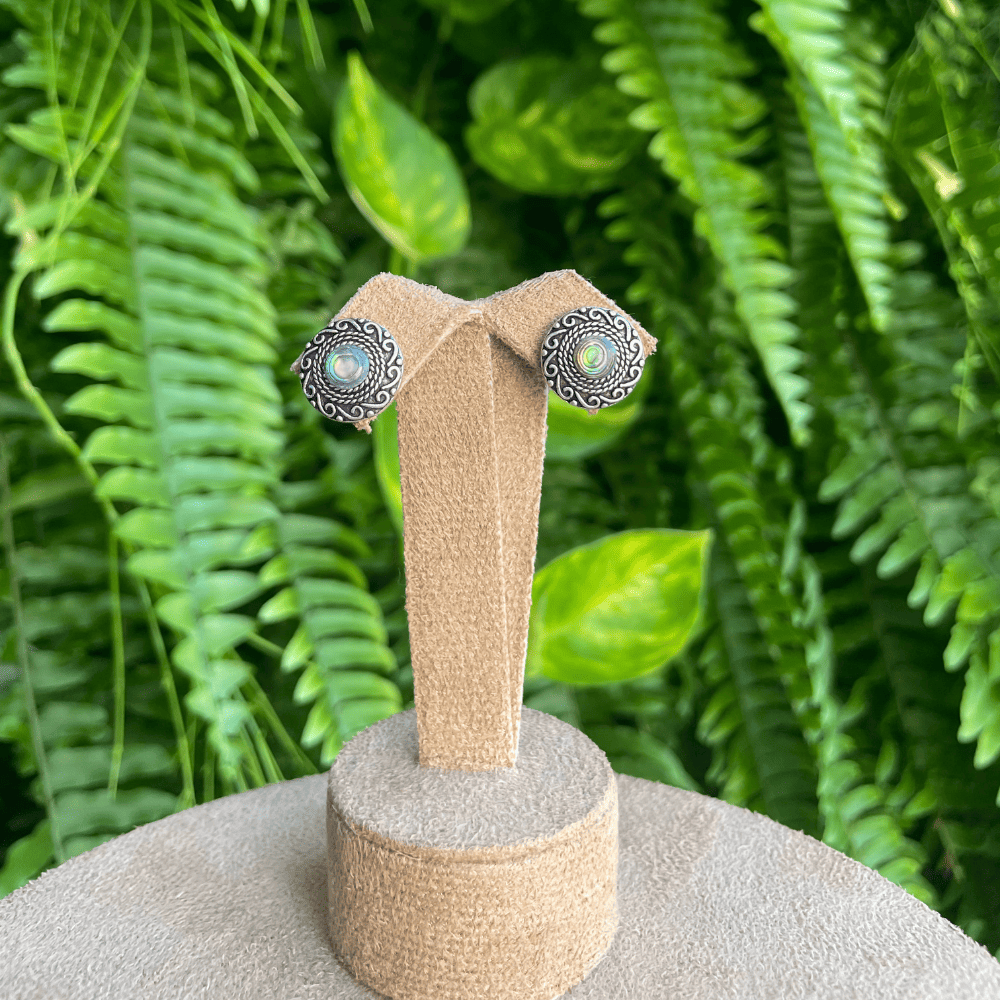 Brinco Mandala Luza de Madrepérola em Prata 925