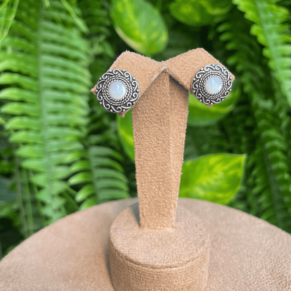 Brinco Mandala Luza de Madrepérola em Prata 925