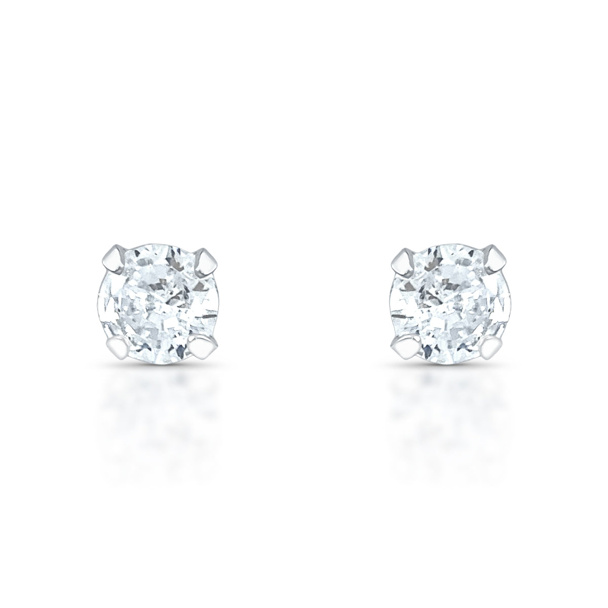 Brinco Ponto de Luz Luza Redondo de 6MM em Prata 925