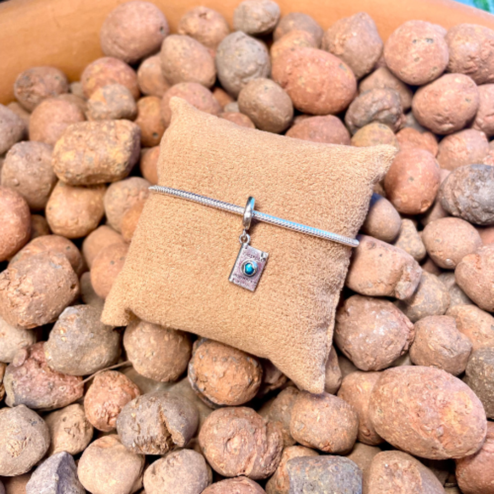 Berloque Luza com Passador Liso com uma Zircônia e Passaporte que Abre e Fecha Escrito “Cidadão do Mundo” em Prata 925