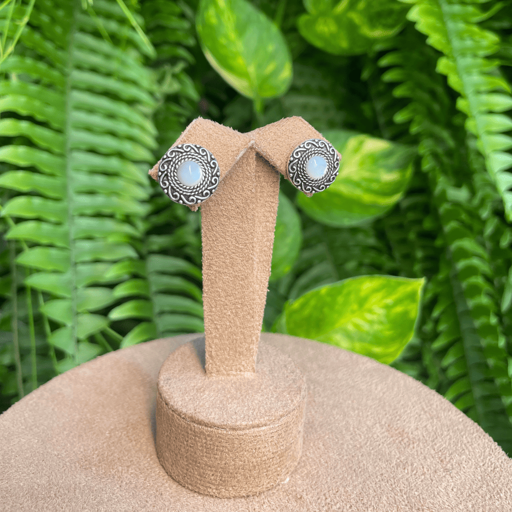 Brinco Mandala Luza de Madrepérola em Prata 925