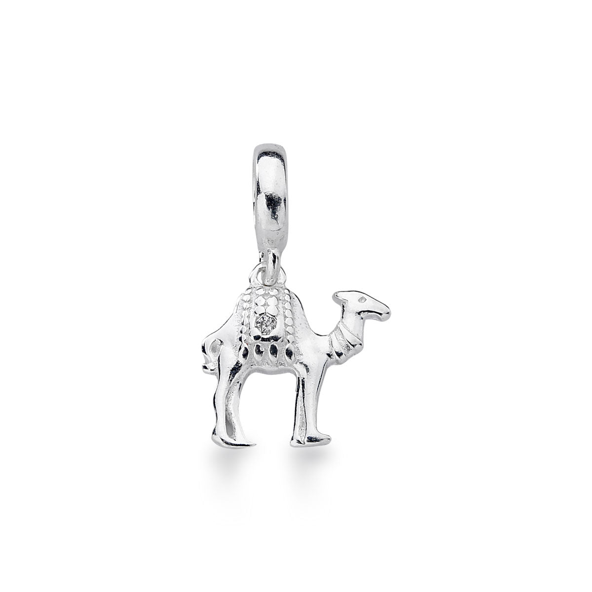 Berloque Dromedário Luza com Detalhe de Ponto de Luz em Prata 925