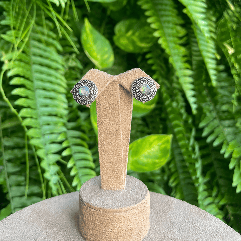 Brinco Mandala Luza de Madrepérola em Prata 925