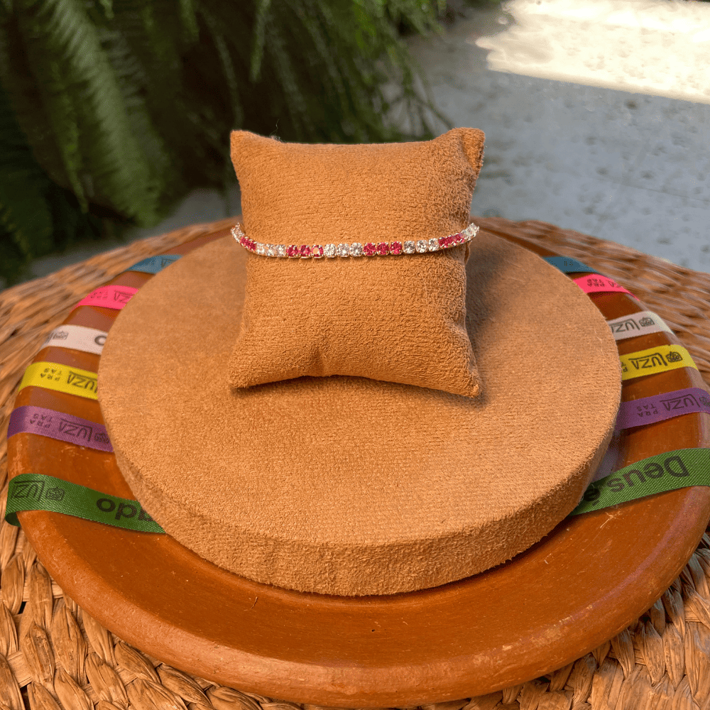 Pulseira Riviera Luza Red White em Prata 925