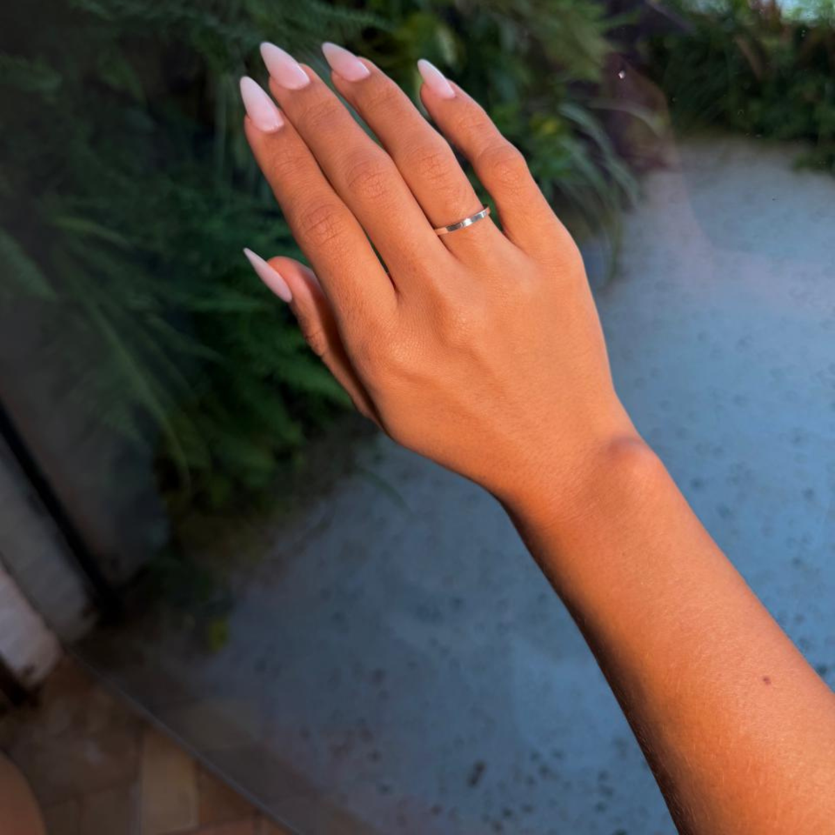 Aliança Luza Extra Fina e Lisa em Prata 925