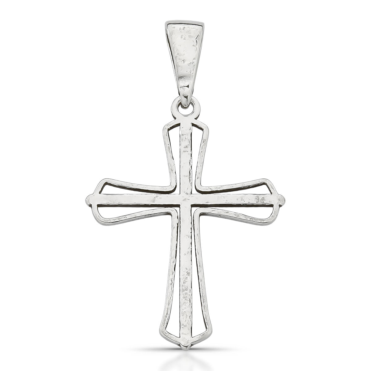Pingente de Cruz com Detalhes Vazados em Prata 925