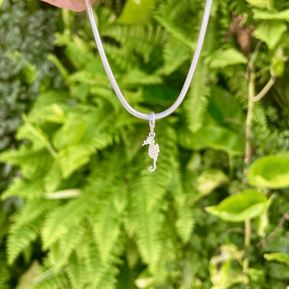 Berloque de Cavalo Marinho em Prata 925