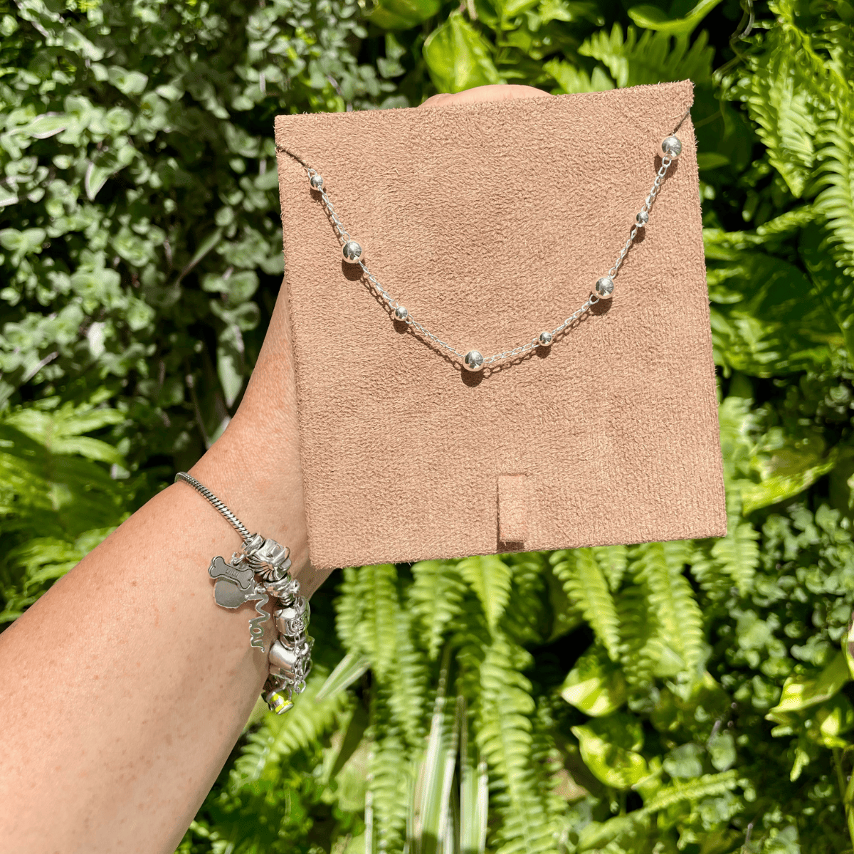 Pulseira Luza Nove Esferas Lisa em Prata 925