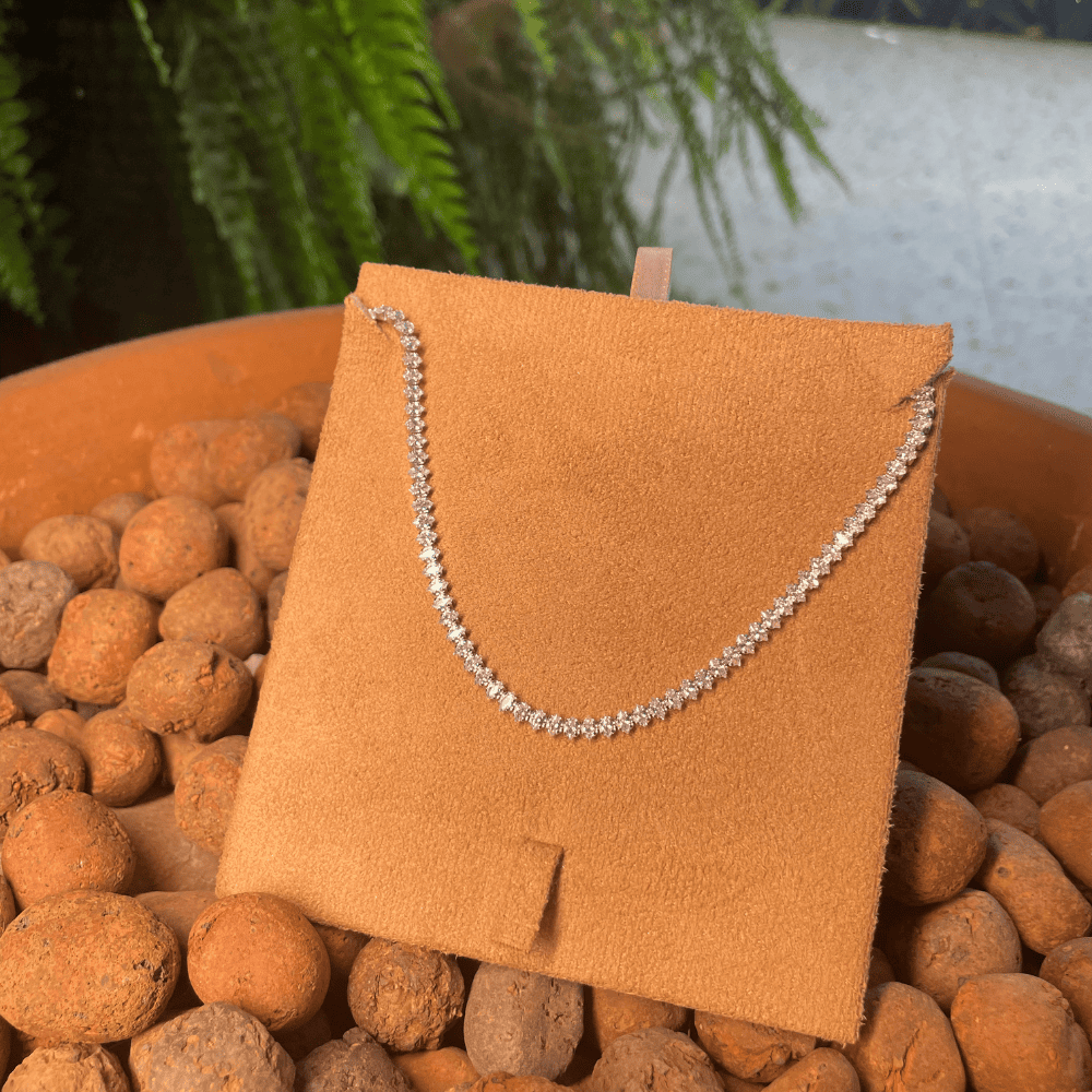 Colar Luza de Riviera Baquete em Prata 925