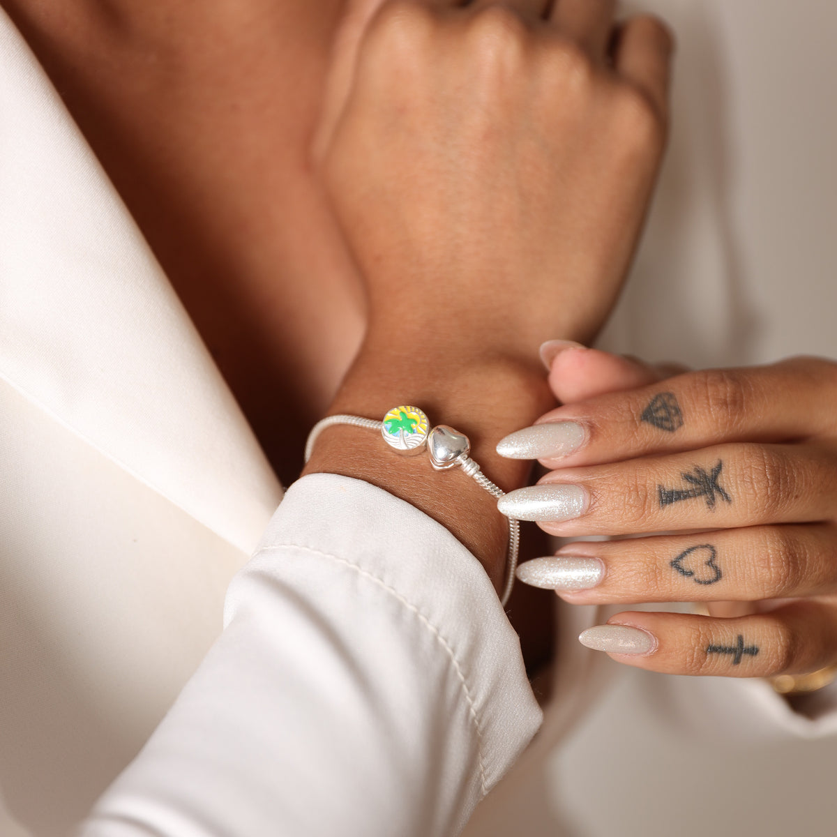 Berloque de Coqueiro em Prata 925