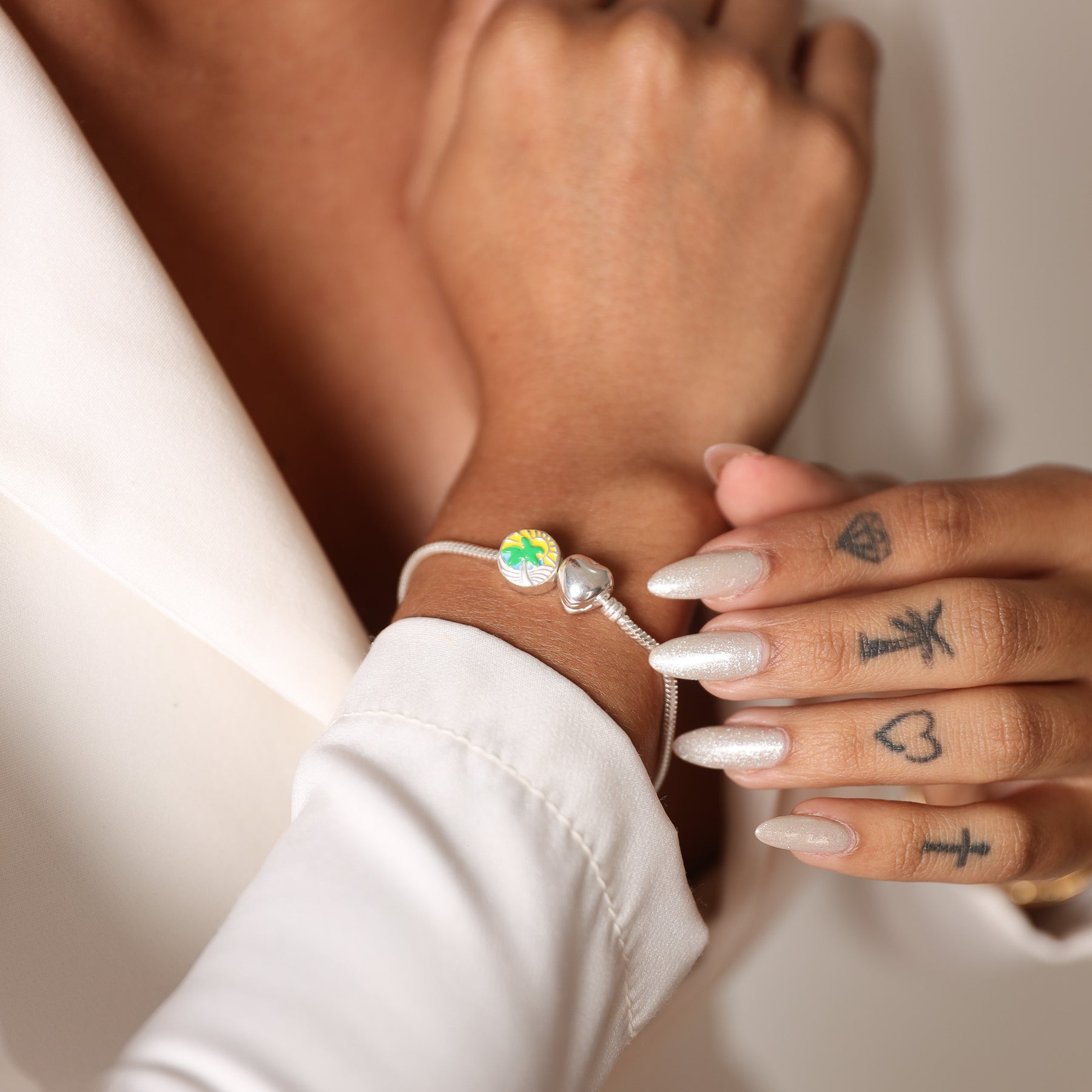 Berloque de Coqueiro em Prata 925