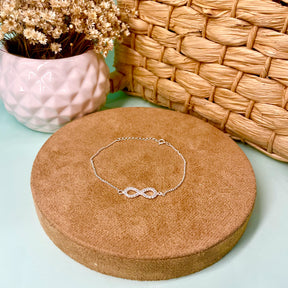Pulseira do Infinito com Zircônia em Prata 925