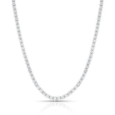 Colar Luza de Riviera Baquete em Prata 925