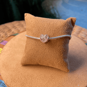 Berloque Luza de Coração Minnie em Prata 925