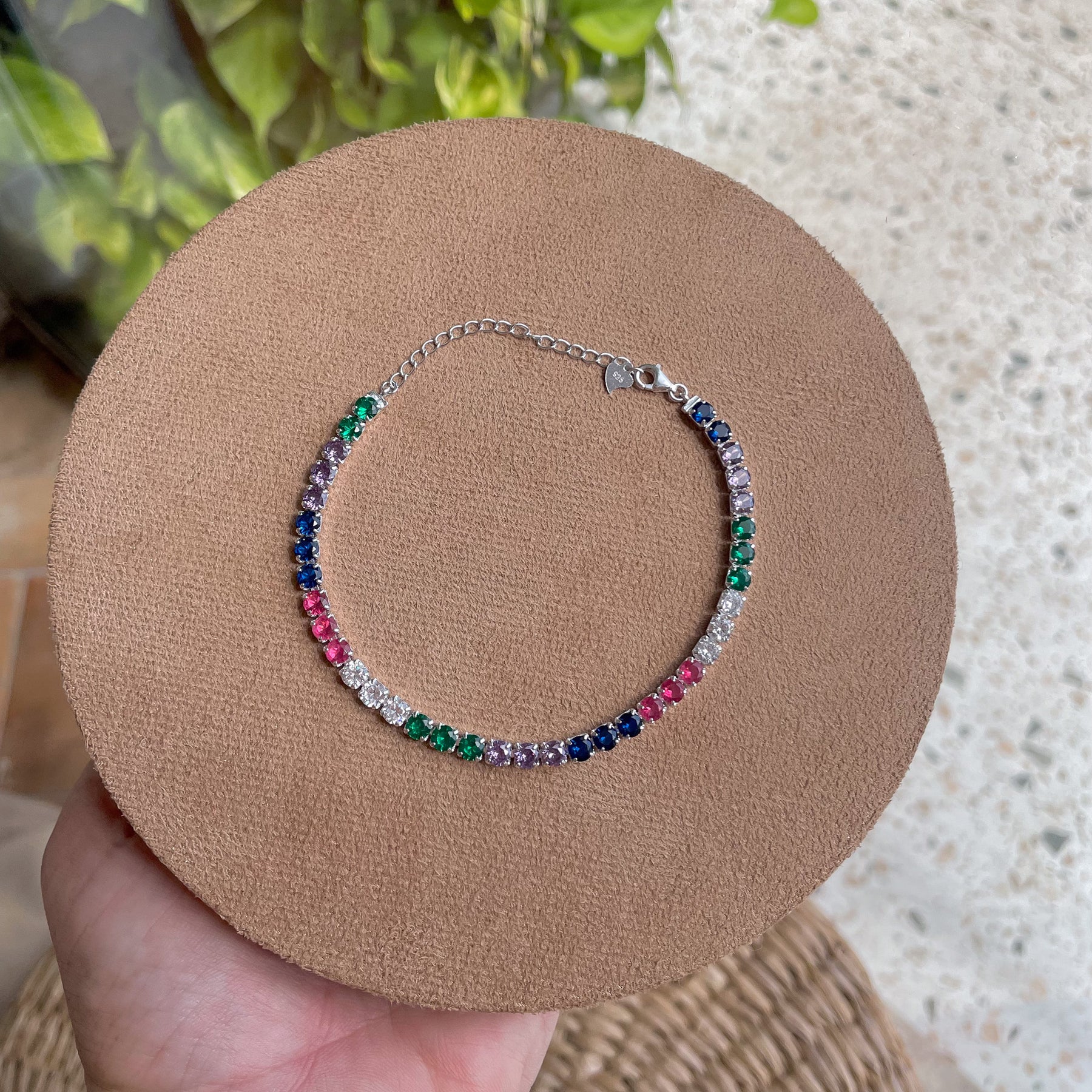 Pulseira Riviera Rainbow Luza Em Prata 925