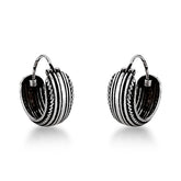 Argola de Aro 14MM em Prata 925 Envelhecida