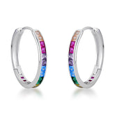 Brinco de Argola Luza Color em Prata 925