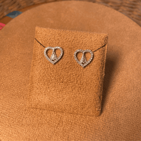 Brinco Luza Nossa Senhora Aparecida Cravejado com Zircônias em Prata 925