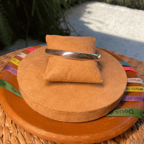 Bracelete de Aro Luza Grosso, Liso e sem Fecho em Prata 925