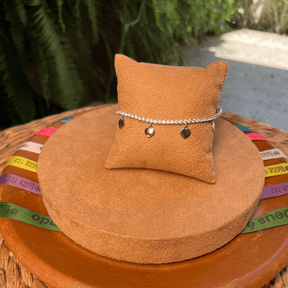 Pulseira Riviera Luza com Corações Lisos Pendentes em Prata 925