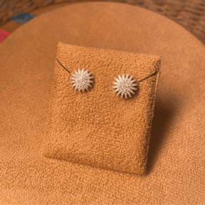 BRINCO DE BOTÃO LUZA BOLEADO COM ZIRCÔNIA EM PRATA 925