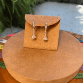 Brinco de Argola Luza Cravejada com Nossa Senhora Aparecida em Prata 925