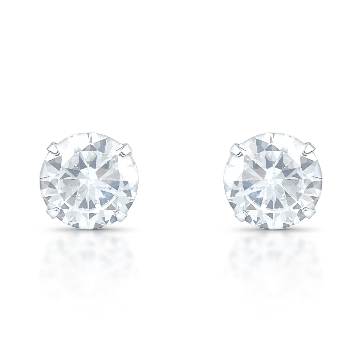 Brinco Ponto de Luz Luza Redondo de 10MM em Prata 925