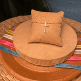 Pingente Luza de Cruz Média Cravejada em Prata 925