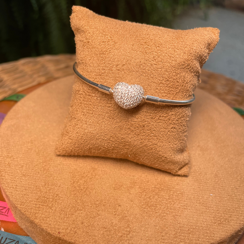 Bracelete com Fecho Cravejado em Prata 925