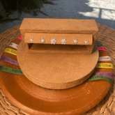 Brinco Luza Trio de Flor com Pedraria em Prata 925