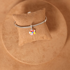 Berloque de Flor Color Luza em Prata 925